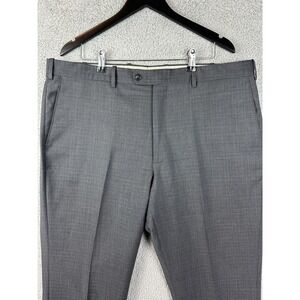 JB Britches Pants Mens 40 Grey Torino Dress Wool Made In Italy Flat Front Formal